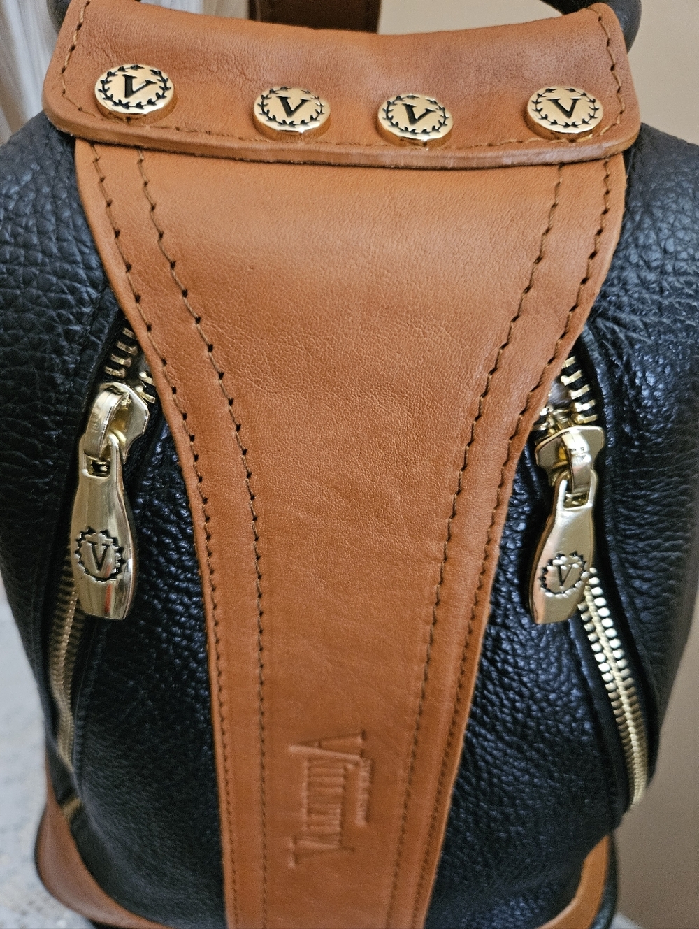 ,💞❣️Womens Valentinas Black and Browm Leather Bucket Hobo Shoulder Bag💘❣️ - Picture 9 of 14